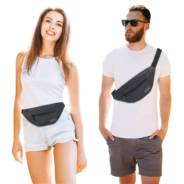 Alt view image 2 of 7 - Crossbody Fanny Pack Women Men Shoulder Sling Bag Carrying All Phones | 4-Zipper Pockets,Polyester,Versatile,Gifts for Enjoy Sports Festival Workout Traveling Running Casual Hands-Free Waist Pack