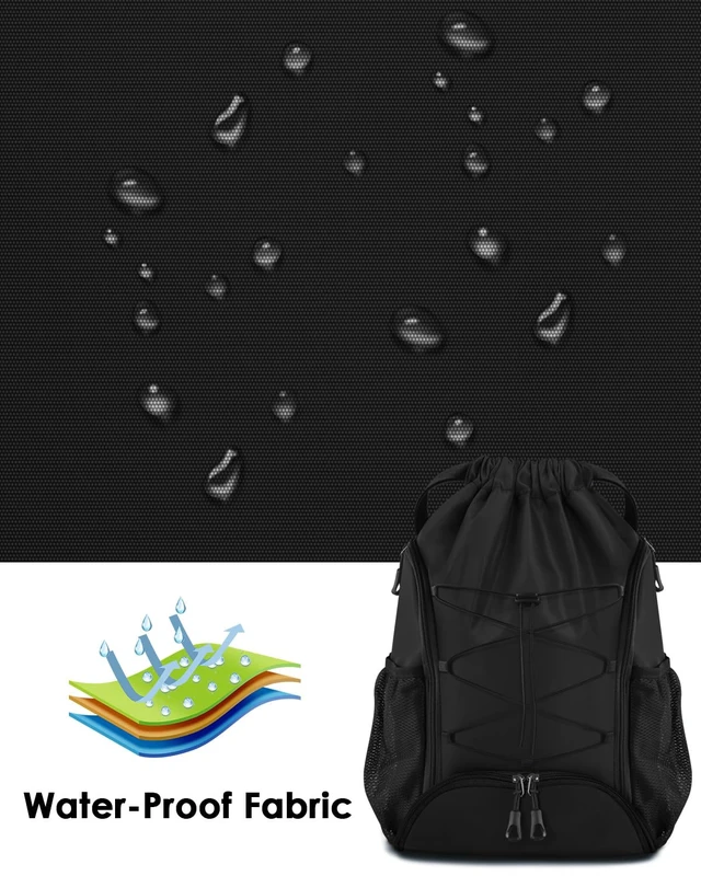 Alt view image 6 of 7 - Soccer Bags, Football Backpack, Volleyball Bag | Drawstring Soccer Backpack with Ball and Shoe Compartment