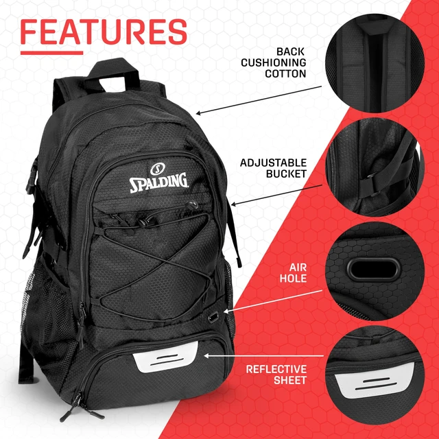 Alt view image 3 of 7 - Basketball Backpack Sports Bag Ultimate Edition | Large Black Backpack with Shoe and Ball Compartment | Use for Sport Accessories and Stuff | Improved Material | Gifts for Basketball Players