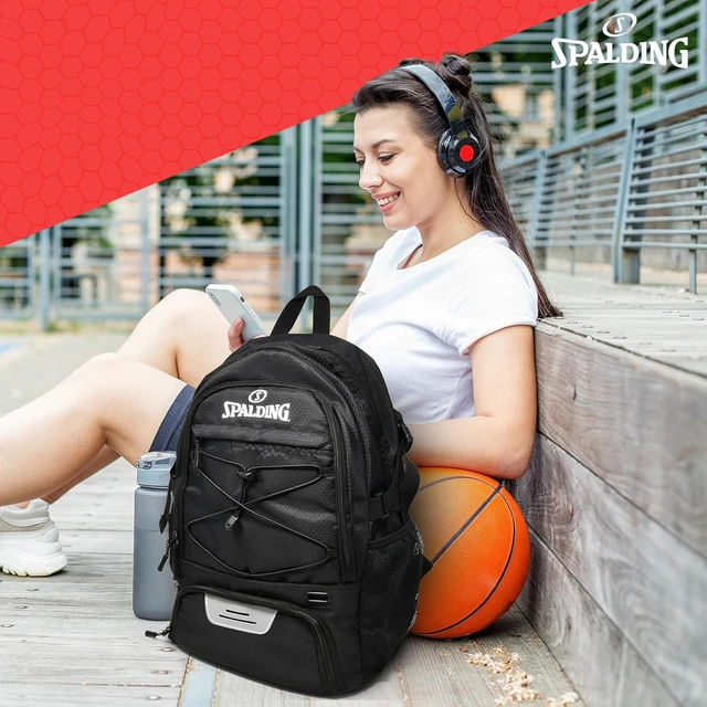 Alt view image 6 of 7 - Basketball Backpack Sports Bag Ultimate Edition | Large Black Backpack with Shoe and Ball Compartment | Use for Sport Accessories and Stuff | Improved Material | Gifts for Basketball Players
