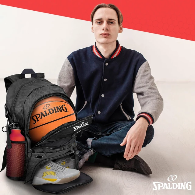 Alt view image 7 of 7 - Basketball Backpack Sports Bag Ultimate Edition | Large Black Backpack with Shoe and Ball Compartment | Use for Sport Accessories and Stuff | Improved Material | Gifts for Basketball Players