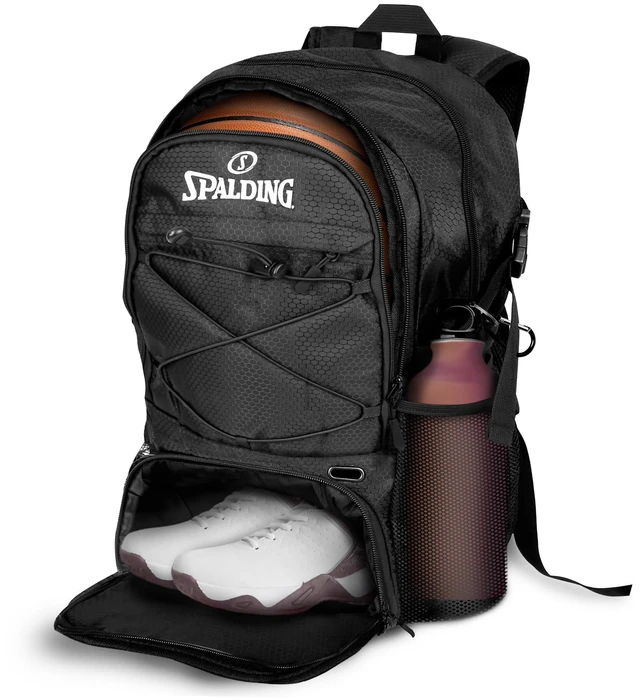 Main image of Basketball Backpack Sports Bag | Large Black Backpack with Shoe and Ball Compartment | Use for Sport Accessories and Stuff | Gifts for Basketball Players