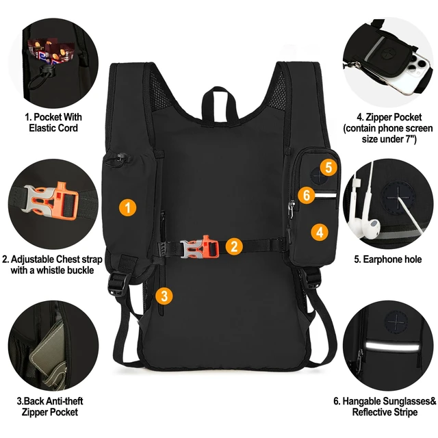 Alt view image 4 of 7 - 15L Small Hiking Backpack for Women Men, Lightweight Hiking Daypack | Water Resistant, Foldable Packable Back Pack with Phone Pocket for Travel Camping Outdoor
