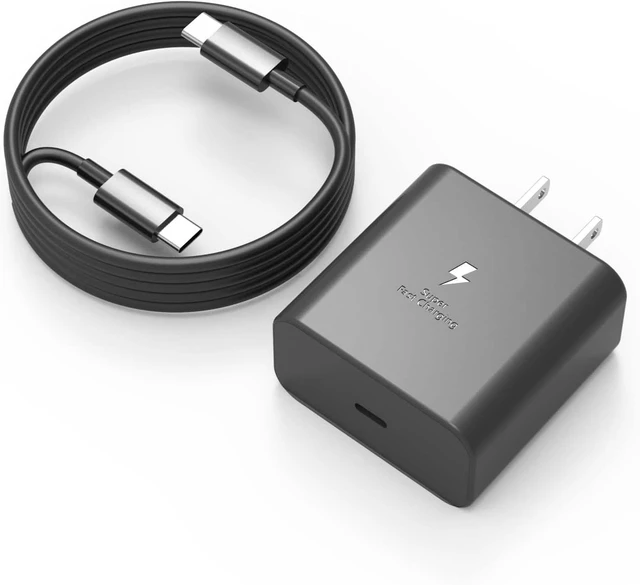 Main image of Core Tech 45W USB-C Fast Wall Charger with 6ft USB-C to USB-C Cable, Power Delivery Adapter for Samsung Galaxy S26/S25/S24/S23 and Galaxy Tab, Black