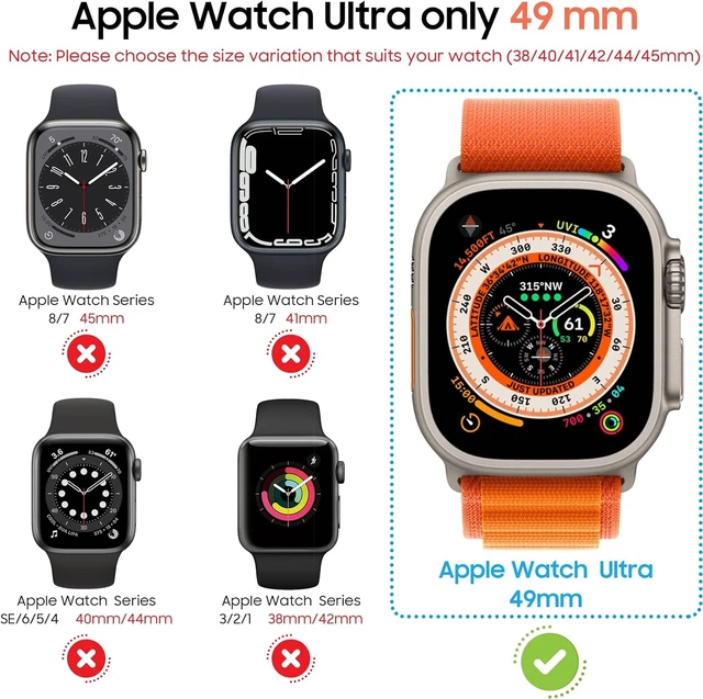 Alt view image 2 of 6 - Core Tech 3-Pack Privacy Case for Apple Watch Ultra 49mm, 9H Tempered Glass Screen Protector with Hard PC Bumper, Black/Blue/Clear