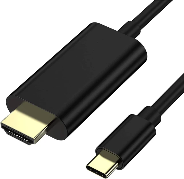Main image of CORE TECH USB-C to HDMI Cable 6 ft, 4K UHD, Thunderbolt 3 and 4 Compatible, Male-to-Male for Monitors, TVs and Projectors, Black