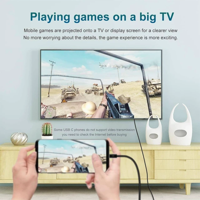 Alt view image 6 of 6 - CORE TECH USB-C to HDMI Cable 6 ft, 4K UHD, Thunderbolt 3 and 4 Compatible, Male-to-Male for Monitors, TVs and Projectors, Black