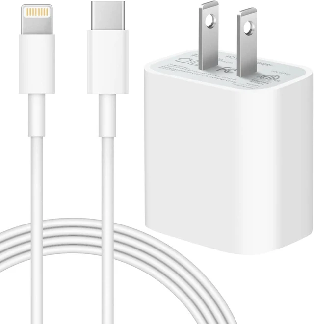 Alt view image 4 of 7 - CORE TECH 20W USB-C Fast Charger with 6 ft USB-C to Lightning Cable, PD 3.0 Wall Adapter for iPhone 14/13/12/11/X/XS/XR and Lightning iPads, White