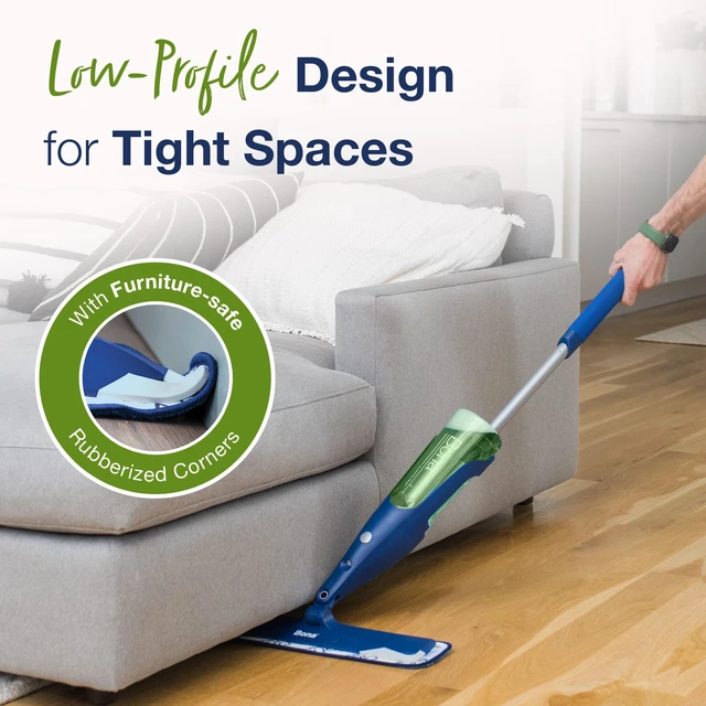 Alt view image 4 of 7 - Bona Multi-Surface Floor Premium Spray Mop - Includes Multi-Surface Floor Cleaner Concentrate and Machine Washable Microfiber Cleaning Pad - For Stone, Tile, Laminate and Vinyl LVT/LVP Floors