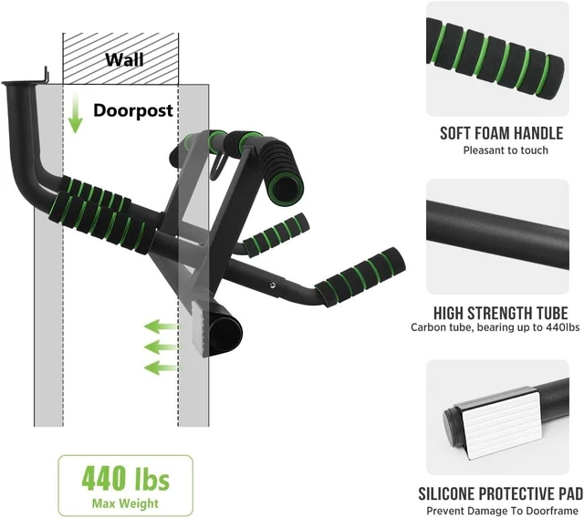 Alt view image 10 of 14 - 2026 Upgrade Multi-Grip Pull Up Bar with Smart Larger Hooks Technology - USA Original Patent, Designed, Shipped, Warranty