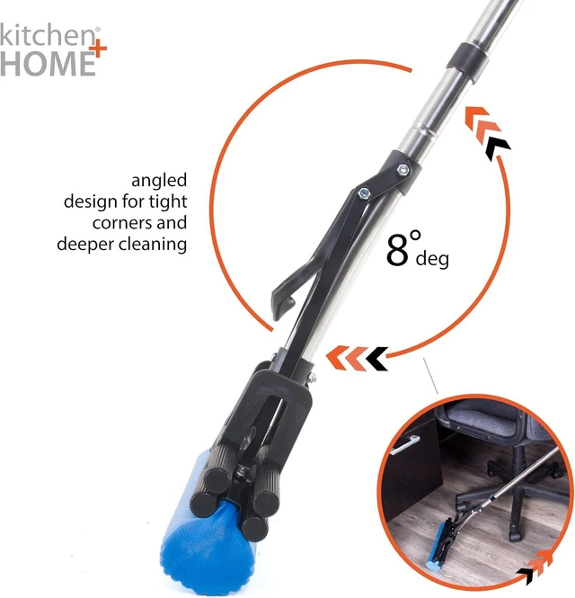 Alt view image 10 of 14 - Kitchen + Home PVA Sponge Roller Mop - 11" Quadruple Roller All Purpose Floor Cleaner