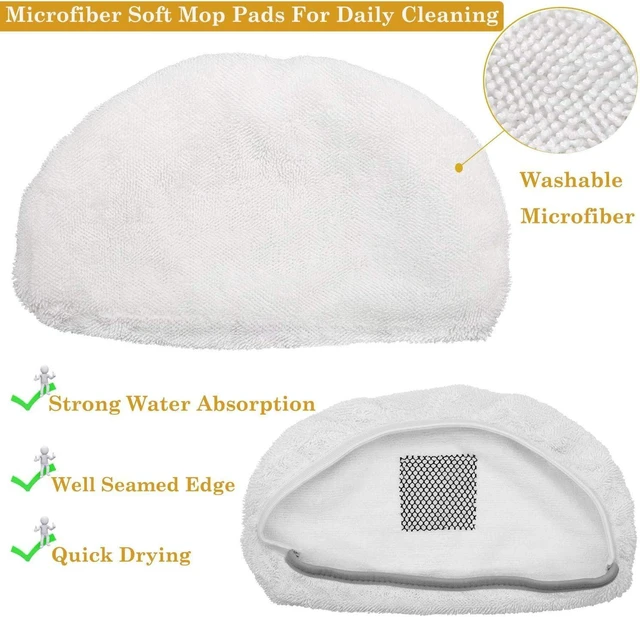 Alt view image 10 of 14 - 10 Pack Replacement Steam Mop Pads for Bissell Powerfresh Steam Mop 1940 1440 1544 1806 2075 Series, Model 19402 19404 19408 19409 1940a 1940f 1940q 1940t 1940w B0006 B0017, Washable Cleaning Pads
