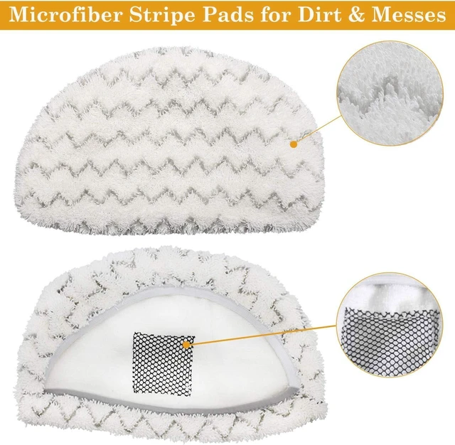 Alt view image 9 of 14 - 10 Pack Replacement Steam Mop Pads for Bissell Powerfresh Steam Mop 1940 1440 1544 1806 2075 Series, Model 19402 19404 19408 19409 1940a 1940f 1940q 1940t 1940w B0006 B0017, Washable Cleaning Pads