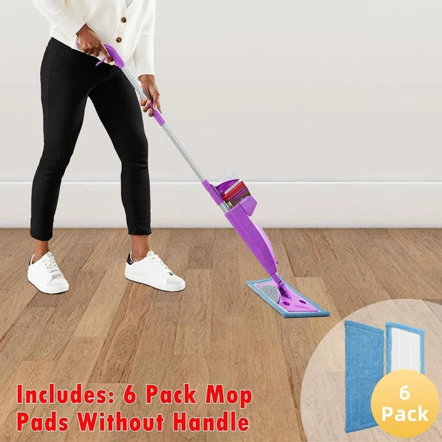 Alt view image 12 of 14 - 6 Pack Reusable Microfiber Pads for Rejuvenate Microfiber Mop, Compatible with Rejuvenate Click N Clean Multi-Surface Spray Mop, Machine Washable Microfiber Pad Refill for All Floors Without Handle