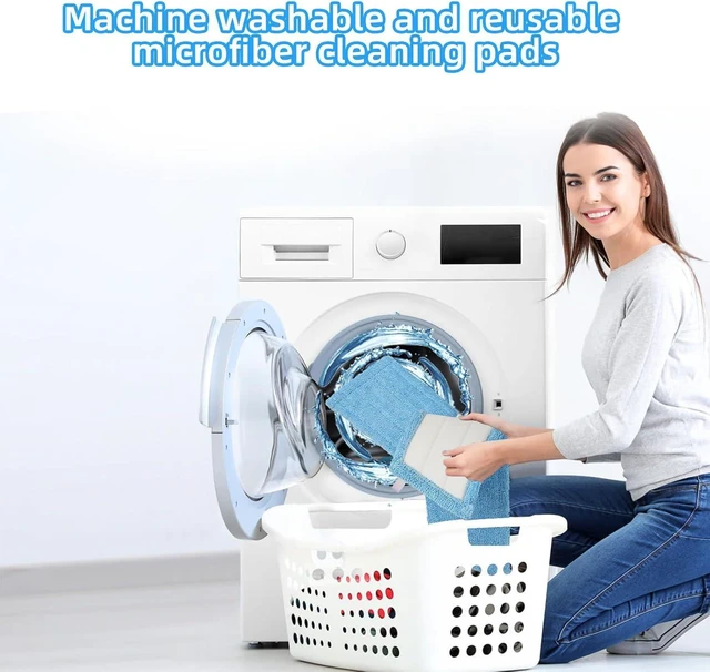 Alt view image 14 of 14 - 6 Pack Reusable Microfiber Pads for Rejuvenate Microfiber Mop, Compatible with Rejuvenate Click N Clean Multi-Surface Spray Mop, Machine Washable Microfiber Pad Refill for All Floors Without Handle