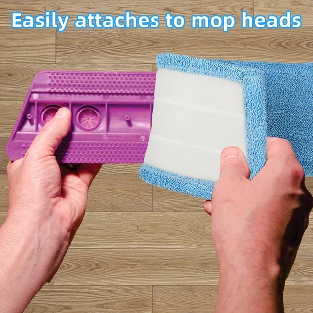 Alt view image 11 of 14 - 6 Pack Reusable Microfiber Pads for Rejuvenate Microfiber Mop, Compatible with Rejuvenate Click N Clean Multi-Surface Spray Mop, Machine Washable Microfiber Pad Refill for All Floors Without Handle