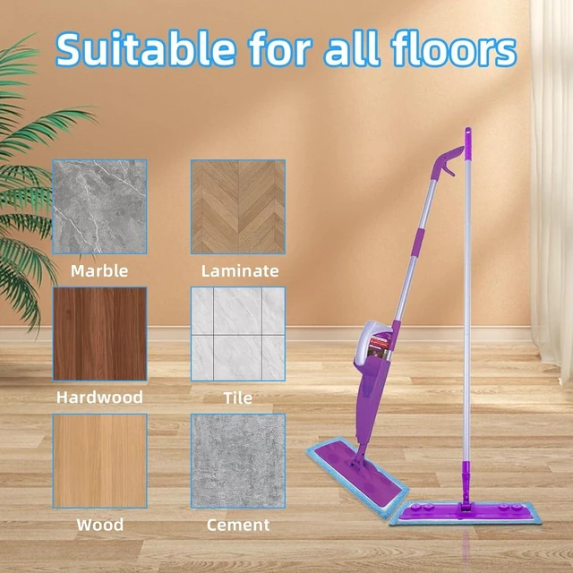Alt view image 13 of 14 - 6 Pack Reusable Microfiber Pads for Rejuvenate Microfiber Mop, Compatible with Rejuvenate Click N Clean Multi-Surface Spray Mop, Machine Washable Microfiber Pad Refill for All Floors Without Handle