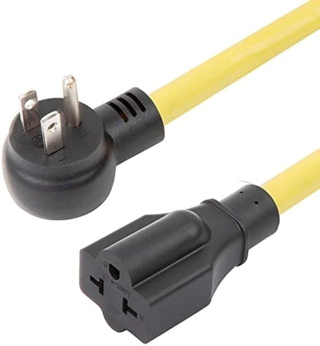 Alt view image 6 of 8 - Indoor/Outdoor Angled Four-in-One Heavy Duty Power Extension Cord SJTW 12-AWG 15A Household Plug to 20A T Blade Cable L=6FT, Angled 3-Prong Extension Cord