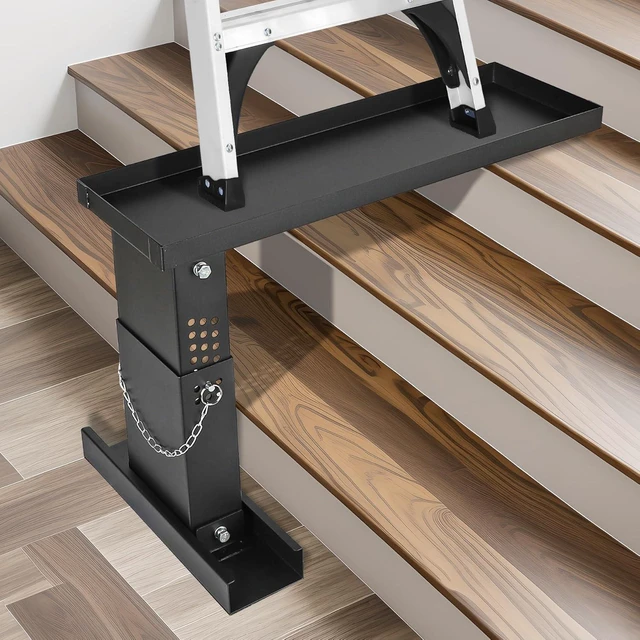 Alt view image 8 of 14 - Ladder Extender Pro, Ladder Stabilizer High Strength, Ladder Leveler 13.4-19 Adjustable Height Range for Single and Extension Ladders