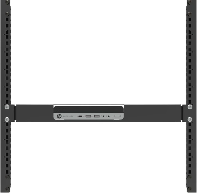 Alt view image 12 of 12 - JINGCHENGMEI Mini Rack Mount for HP ProDesk Mini PC, HP EliteDesk Mini Business Desktop -1U Hinged Server Rack Shelf for 19-inch Cabinet or Rack