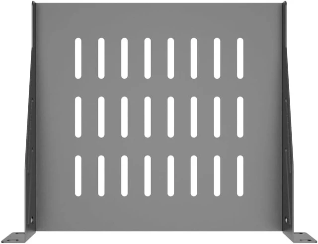 Alt view image 9 of 10 - 2 Pcs of 1U Server Rack Shelf Vented Cantilever Rack Tray for 10" Network Equipment Cabinet or Rack, Black (1U10IN-RackS-8IN)