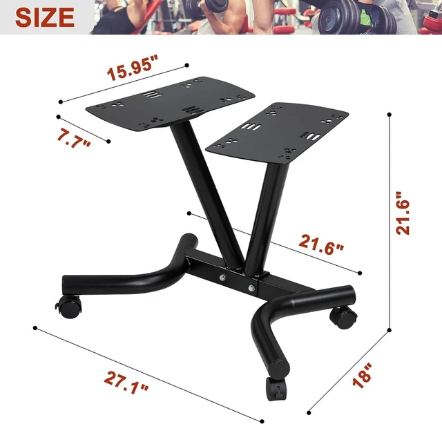 Alt view image 9 of 12 - Adjustable Dumbbell Stand Fitness Dumbbell Rack & Weight Rack for Home Gym Set