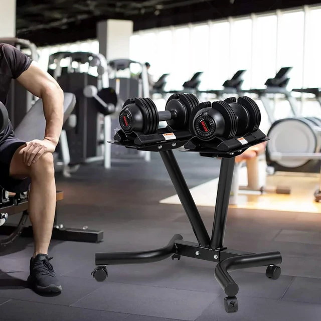 Alt view image 10 of 12 - Adjustable Dumbbell Stand Fitness Dumbbell Rack & Weight Rack for Home Gym Set
