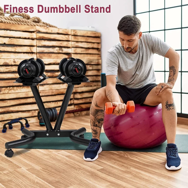 Alt view image 12 of 12 - Adjustable Dumbbell Stand Fitness Dumbbell Rack & Weight Rack for Home Gym Set
