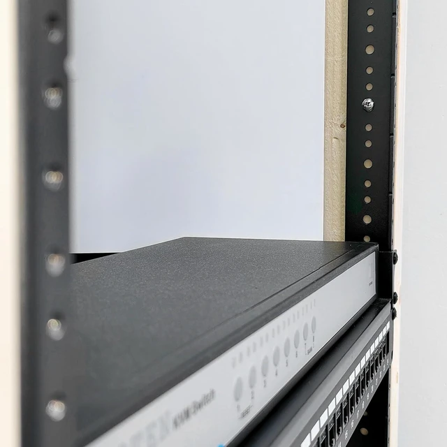 Alt view image 14 of 14 - RIVECO 16U Vertical Rack Rails Kit Heavy Duty Server Rack Mount Rails 2PCS Black