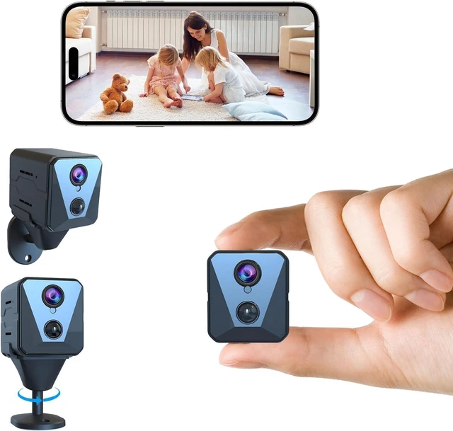 Alt view image 8 of 14 - 2025 Upgraded Security Camera, 4K HD Mini Nanny Cam for Home with Night Vision, WiFi Indoor Camera, 100 Days Long Battery Life, Motion Detection, Remote Viewing, Wireless Surveillance Cam