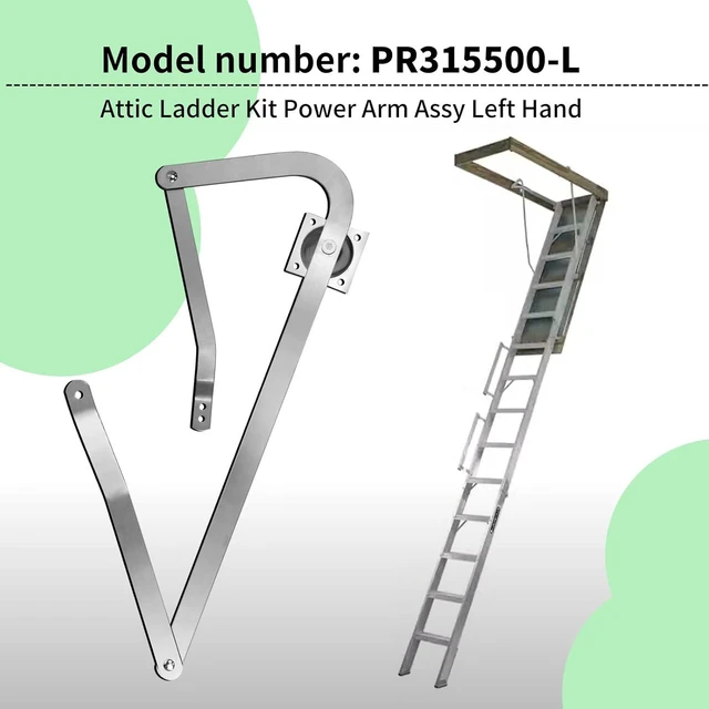 Alt view image 12 of 12 - PR315500-LH Attic Ladder Kit Power Arm Assy Left Hand Compatible with Louisville Ladder