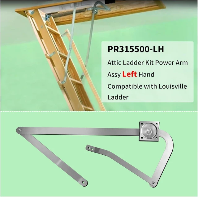 Alt view image 8 of 12 - PR315500-LH Attic Ladder Kit Power Arm Assy Left Hand Compatible with Louisville Ladder