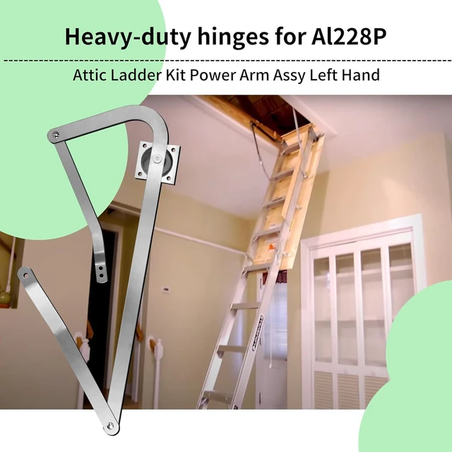 Alt view image 11 of 12 - PR315500-LH Attic Ladder Kit Power Arm Assy Left Hand Compatible with Louisville Ladder