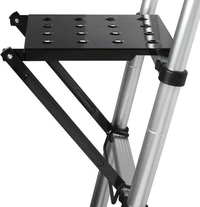 Alt view image 8 of 14 - TooCust Ladder Work Platform - Ladder Accessories Ladder Tray for Painters and Tools Extension Ladder Accessories Anti-Slip, Heavy Duty Ladder Work Stand Weight Capacity 400 Lbs (Black)