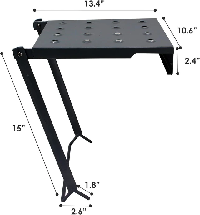 Alt view image 13 of 14 - TooCust Ladder Work Platform - Ladder Accessories Ladder Tray for Painters and Tools Extension Ladder Accessories Anti-Slip, Heavy Duty Ladder Work Stand Weight Capacity 400 Lbs (Black)