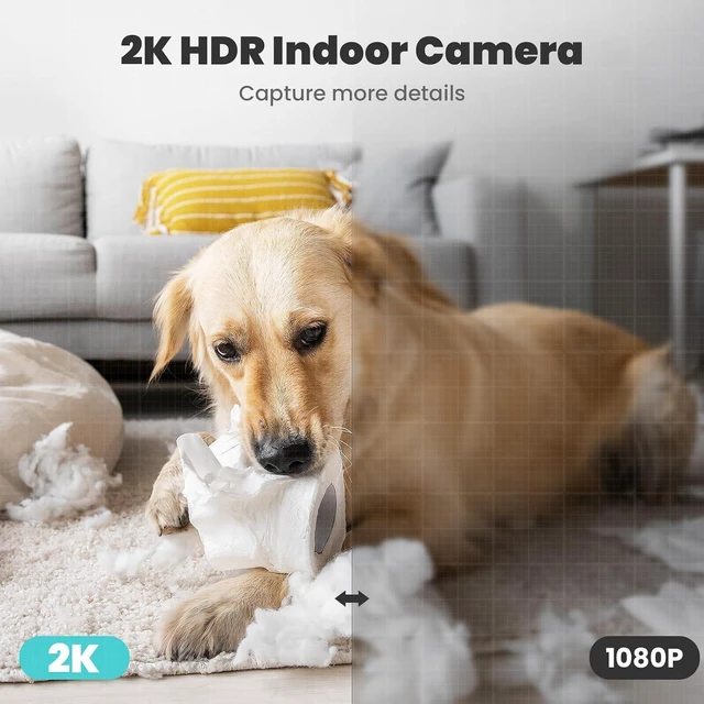 Alt view image 10 of 14 - litokam 2K Indoor Security Camera, 360° Cameras for Home Security Indoor with Motion Detection, Pet Cam with Phone App, Baby Monitor-Night Vision