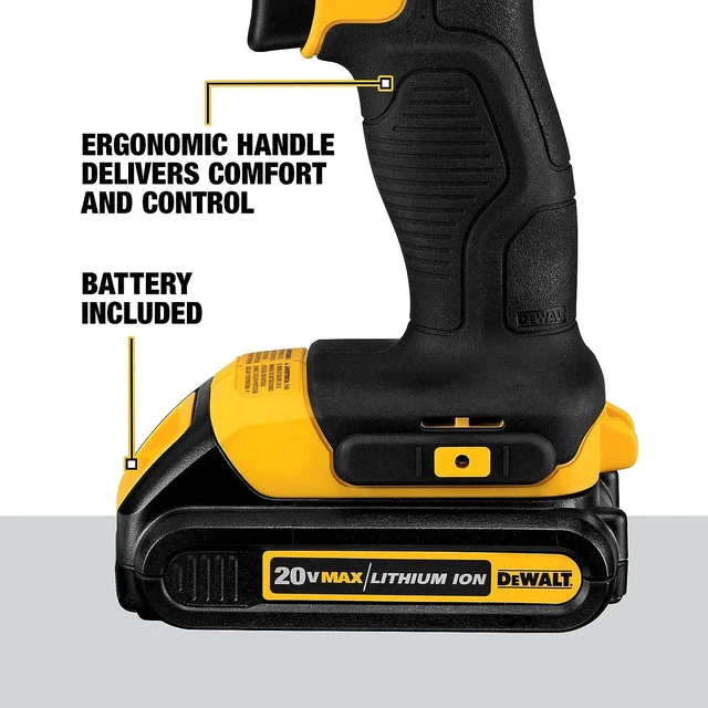 Alt view image 11 of 14 - DEWALT 20V Max Cordless Drill / Driver Kit, Compact, 1/2-Inch (DCD771C2), Dewalt Yellow