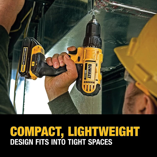 Alt view image 12 of 14 - DEWALT 20V Max Cordless Drill / Driver Kit, Compact, 1/2-Inch (DCD771C2), Dewalt Yellow