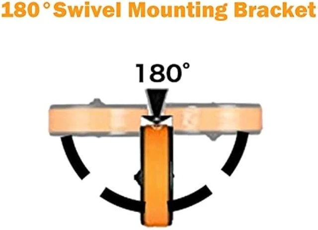 Alt view image 11 of 12 - EP 30 Ft Retractable Extension Cord Reel, 16/3 SJTW Power Cord with 3 Electrical Outlets, Ceiling or Wall Mount, 10 Amp Circuit Breaker, Metal Plate, UL Listed, Orange