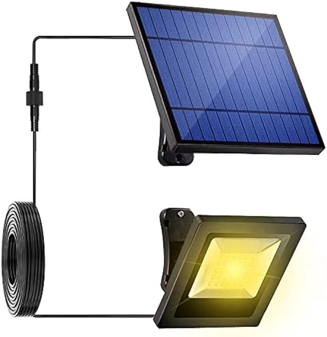 Alt view image 7 of 12 - Solar Outdoor Lights Garden LED Flood Lights with Extension Cable Dusk to Dawn Security Waterproof Landscape Lighting for Barn,Ceiling Porch, Cabin roof,Tree,Doorway,Yard,Street(Warm White)