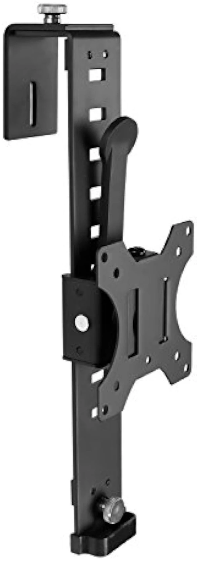 Alt view image 8 of 14 - Mount-It! Cubicle Monitor Mount Hanger Attachment, Hanging Height Adjustable VESA Bracket for a 17 to 32 Screen, Adjustable Hook Supports up to 17.6 lbs, Black (MI-785)
