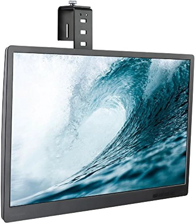 Alt view image 9 of 14 - Mount-It! Cubicle Monitor Mount Hanger Attachment, Hanging Height Adjustable VESA Bracket for a 17 to 32 Screen, Adjustable Hook Supports up to 17.6 lbs, Black (MI-785)