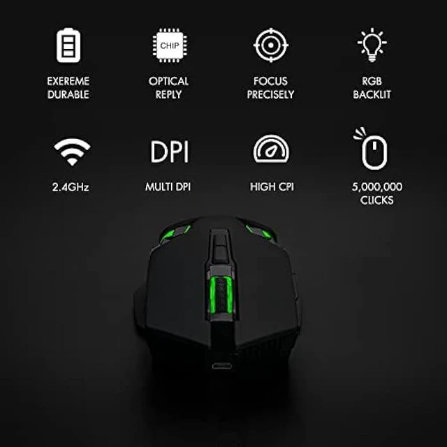 Alt view image 13 of 14 - Gaming Wireless TKL Keyboard Mouse Combo Rechargeable LED Backlit Tenkeyless Compact 87 Keys 6 Button for Computer Laptop PS4 PS5 Switch Compatible with Windows XP/7/8/10 iMac MacBook Xbox one X