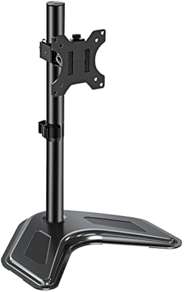 Alt view image 7 of 12 - MOUNT PRO Single Monitor Stands Fits 13-32 inch/17.6 lbs Screen, Free Standing Computer Monitor Mount, Monitor Desk Stand with Adjustable Height/Tilt/Swivel/Rotation, VESA Monitor Stand 75x75 100x100