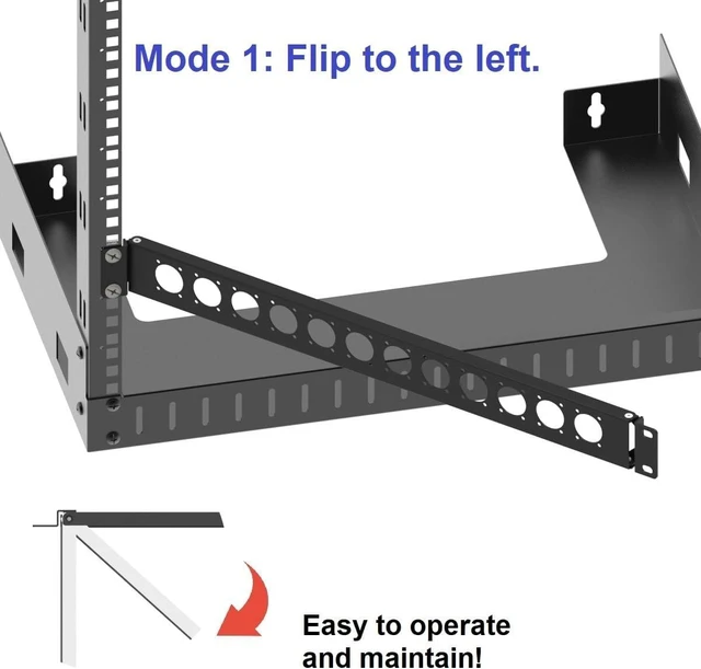 Alt view image 9 of 10 - 1U Hinged D-Series 12 Connectors Punch-Out Component Panel for 19 inches Sound, AV, Computer -Equipment Racks- Patch Panel Compatible with XLR, HDMI (1U12D)