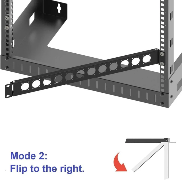 Alt view image 10 of 10 - 1U Hinged D-Series 12 Connectors Punch-Out Component Panel for 19 inches Sound, AV, Computer -Equipment Racks- Patch Panel Compatible with XLR, HDMI (1U12D)
