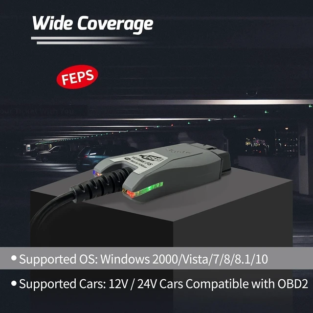 Alt view image 9 of 10 - Vgate vLinker FS OBD2 USB Adapter for FORS-can HS/MS-CAN Auto Switch (160cm)