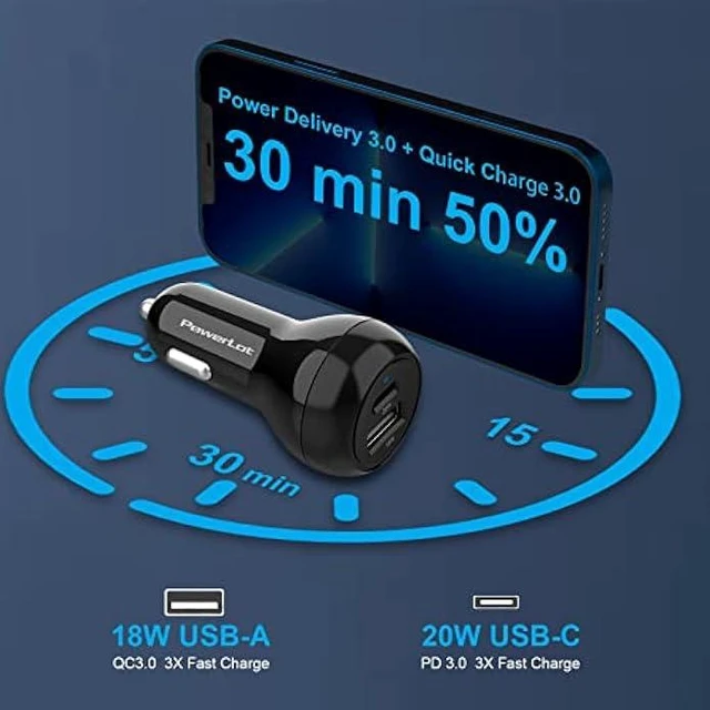 Alt view image 8 of 12 - USB C Car Charger Adapter, 12V Car Charger Multi Port, 38W 2 Port Car Charger, PD 20W& QC 18W Cigarette Lighter Adapter, USB C Car Plug Fast Charging iPhone 14/13/12, iPad Air/Pro, S20/S10, Note 21/20