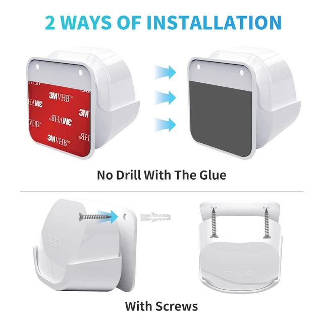 Alt view image 9 of 10 - 3Pack Wall Mount Holder for eero 6 Plus 6+ and eero 6 Router Mesh Wi-Fi System,Wall Mount Stand Bracket for eero 6 Plus and eero 6 tri-Band Mesh,Wall Bracket for eero 6+ Extender Router Wire Organizer