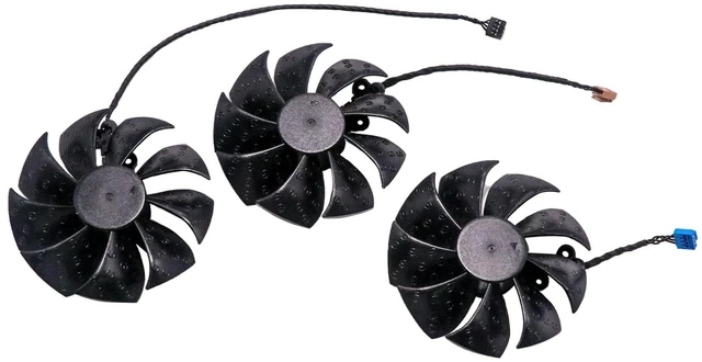 Alt view image 6 of 10 - BestParts New Graphics Card Video Card Cooling Fan Replacement for EVGA RTX3070 3070ti 3080 3080ti 3090 FTW3 PLD09220S12H 87mm 4pin